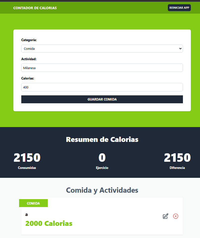 Calories Counter
